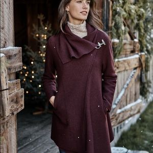 Garnet Hill Asymmetrical Boiled Wool Coat - SOLD OUT